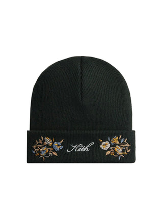 Kith Floral Script Beanie – Forest Green
