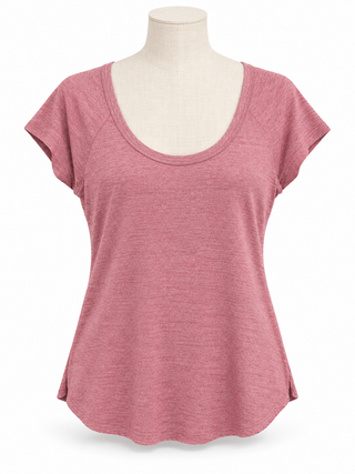 By Corpus Dusty Rose Scoop-Neck Short-Sleeve Tee