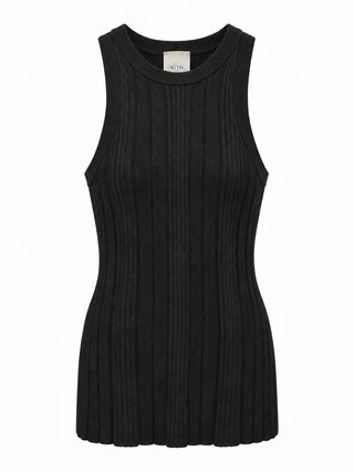 Kith Black Textured Ribbed Racerback Tank
