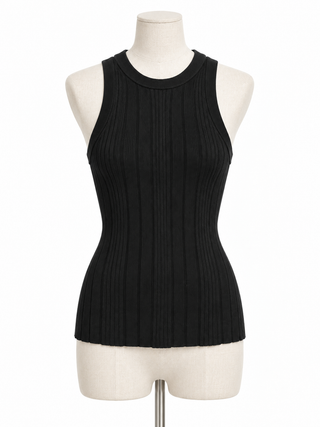 Kith Black Textured Ribbed Racerback Tank
