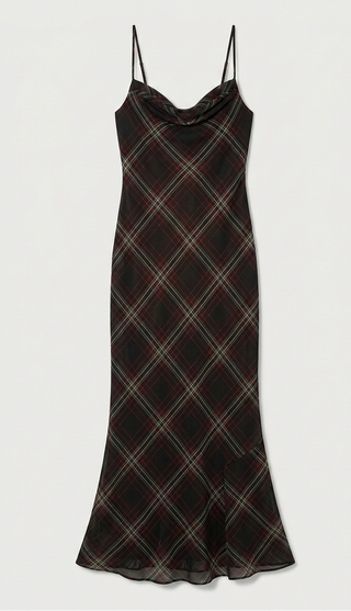 Plaid dress on a white background