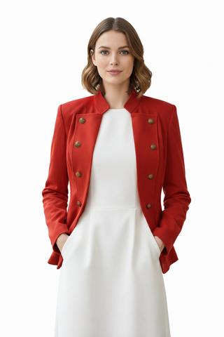 Red Military Blazer - Small