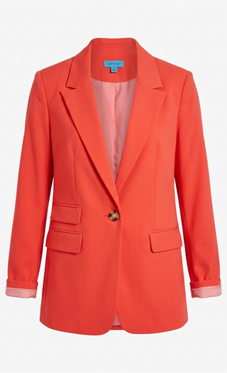Orange blazer on a white background
