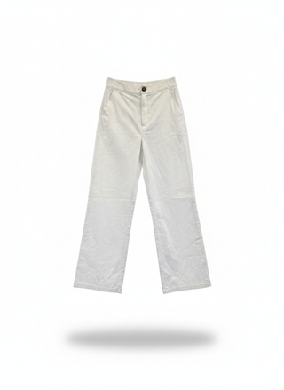 White pants on a white background